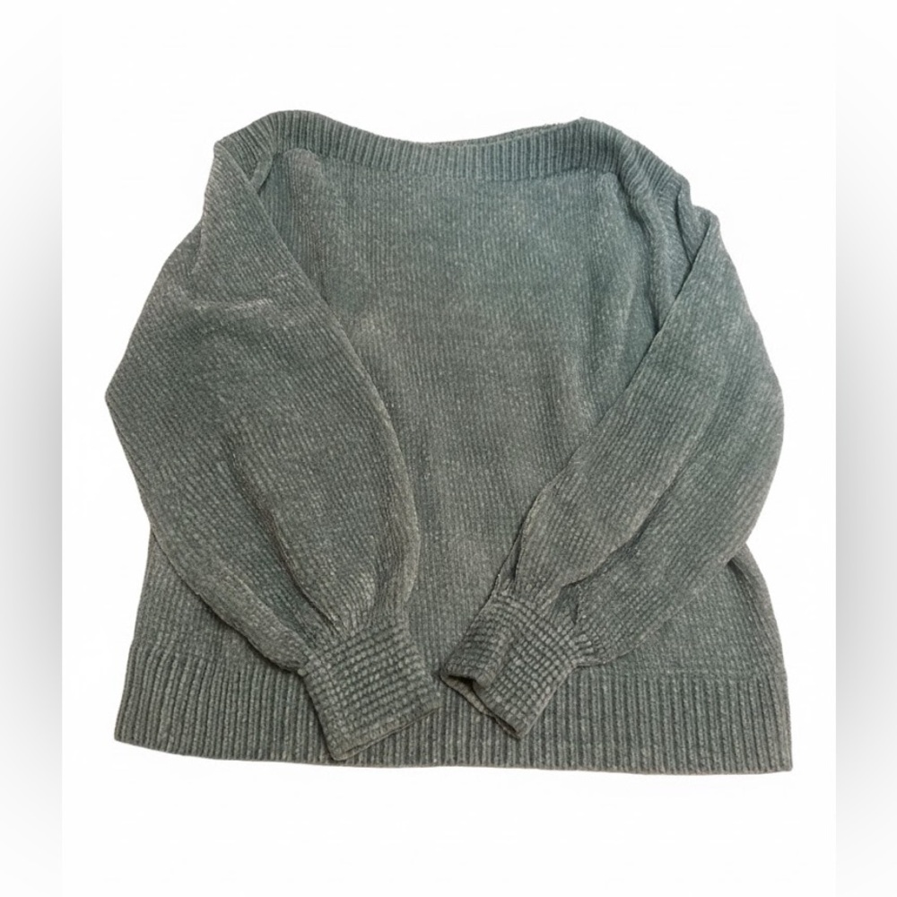 Cozy & Plush Teal/Sage Green Chenille Knit Sweater - Size S